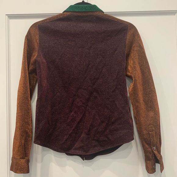 OPENING CEREMONY Glitter Color Block Button Down - Picture 4 of 4